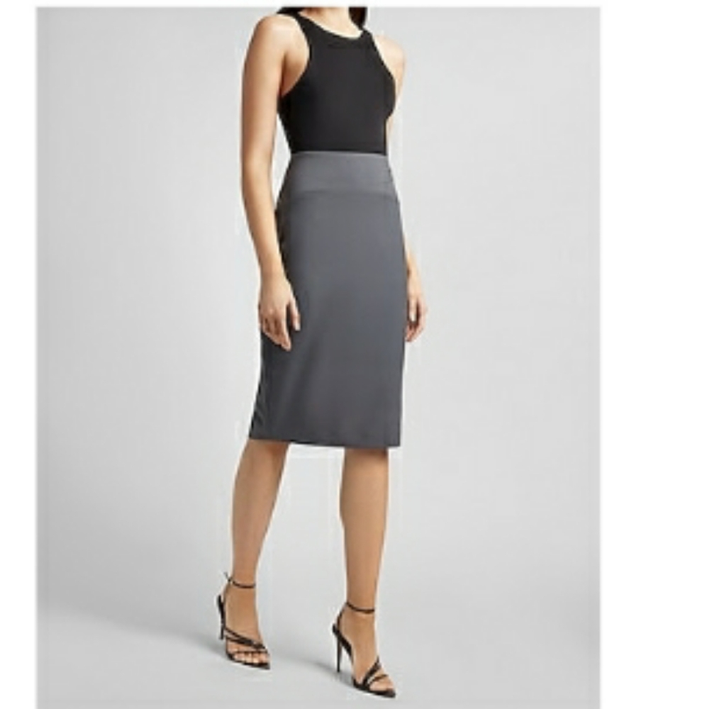 High Waisted Supersoft Twill Pencil Skirt
